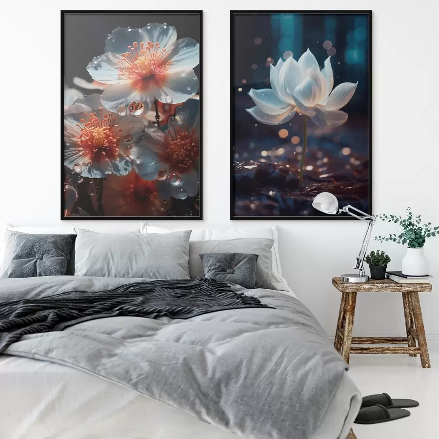 murales de pared Flores de agua: composición con lotos d00641