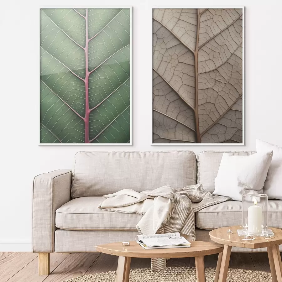 murales de pared Hoja veteada d00663