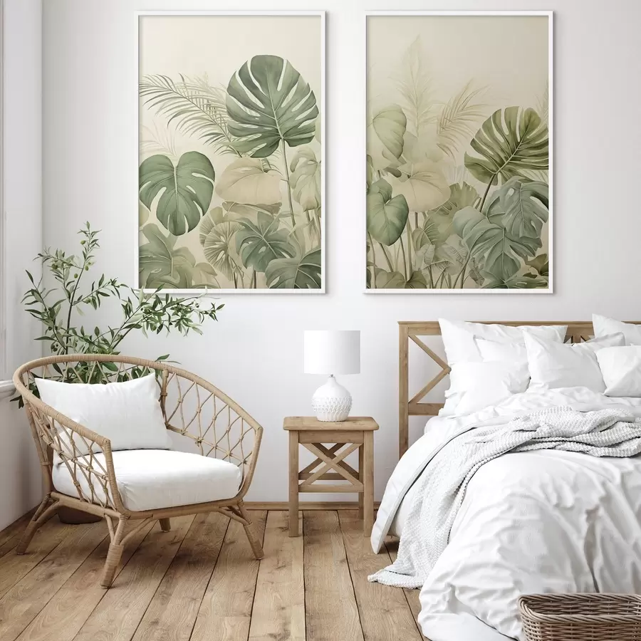 murales de pared Variedad de hojas tropicales d00669