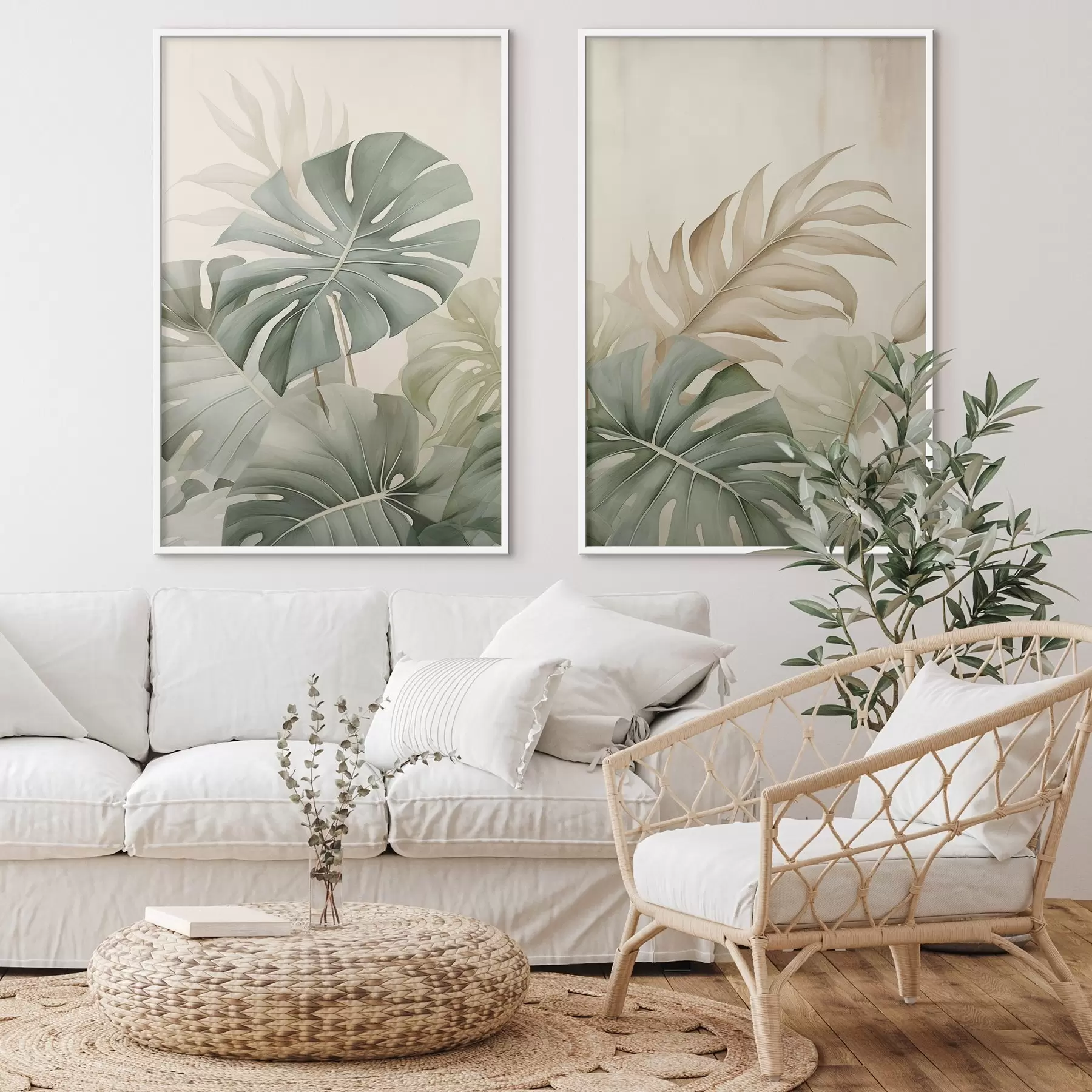 murales de pared Hojas tropicales d00670