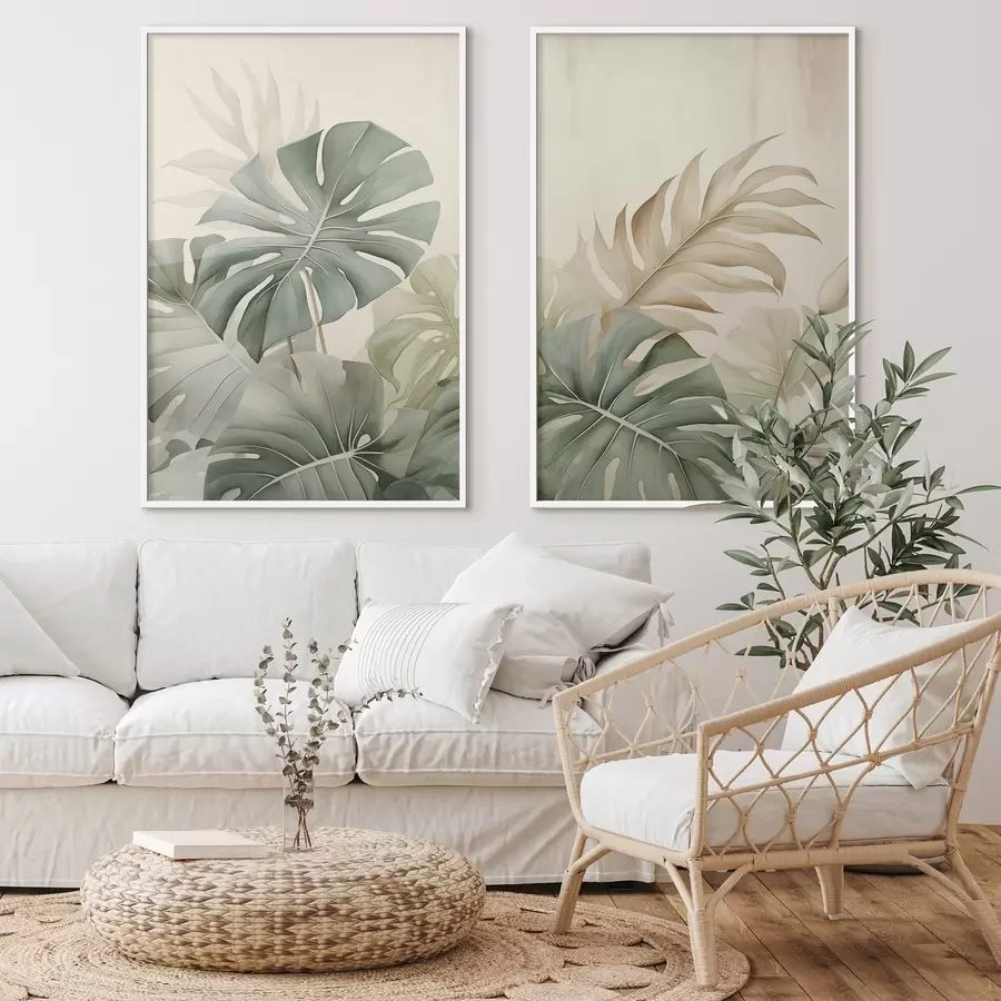 murales de pared Hojas tropicales d00670