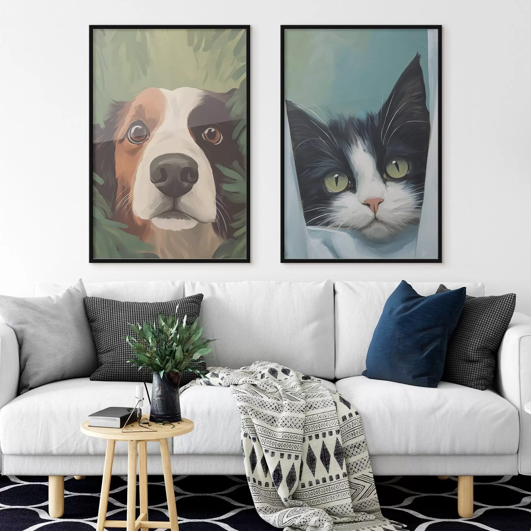 murales de pared Perro y gato d00677