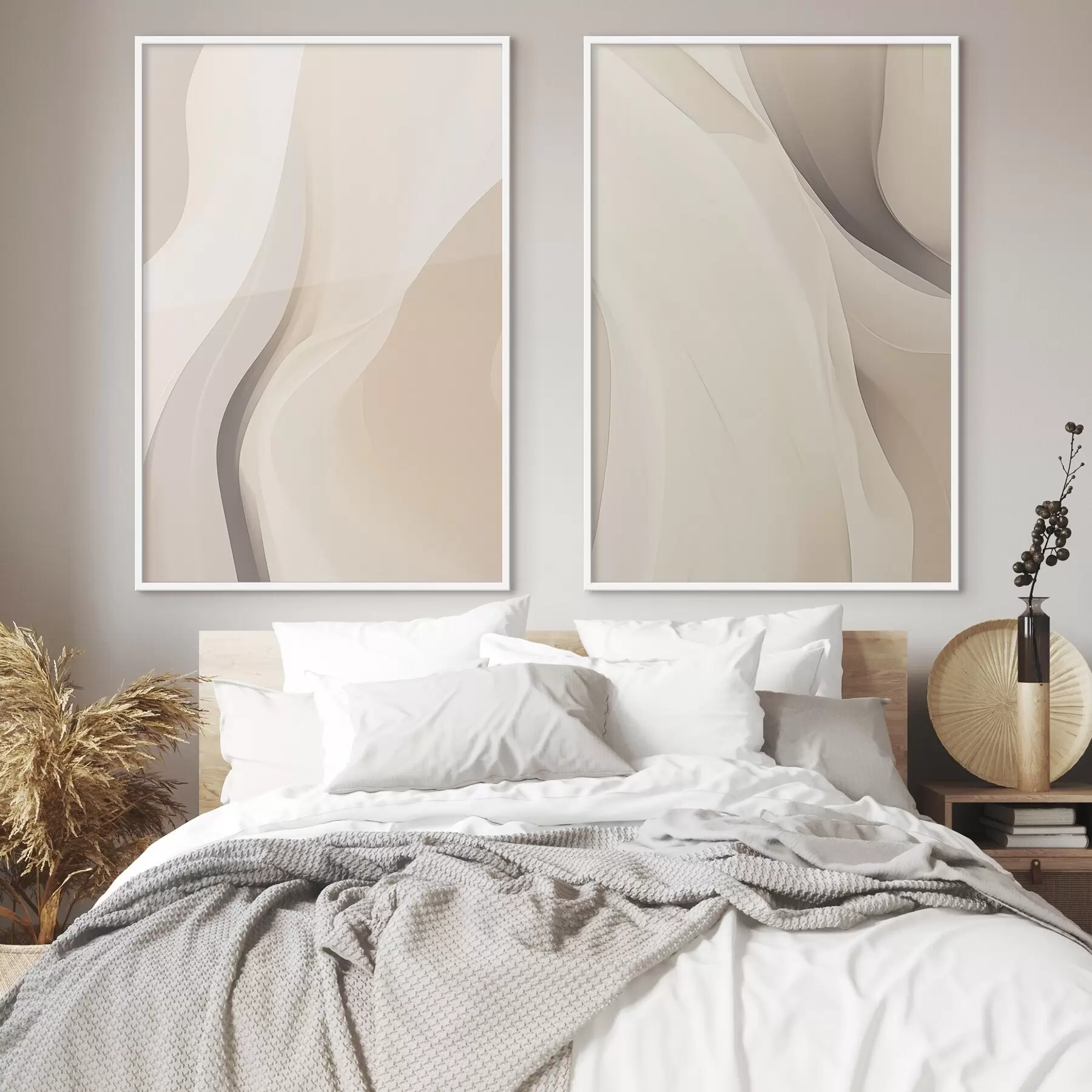 murales de pared Olas de arena abstractas d00681