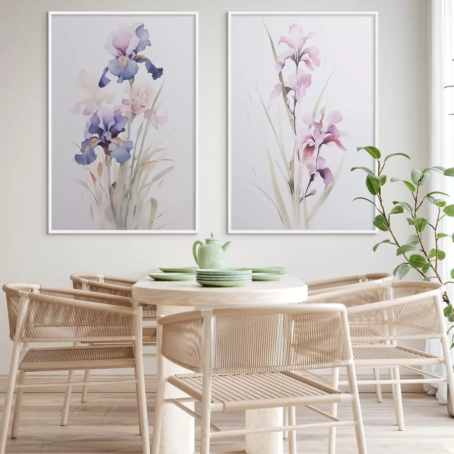 murales de pared Iris imitación acuarela d00724