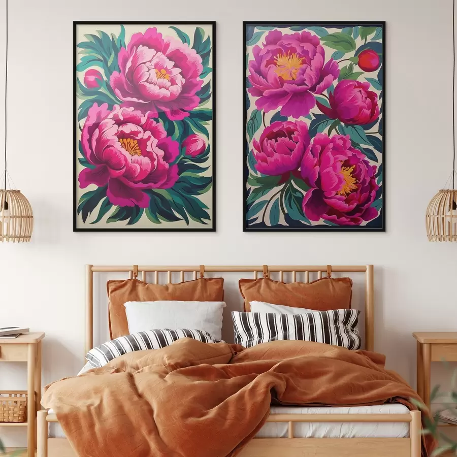 murales de pared Peonías d00727