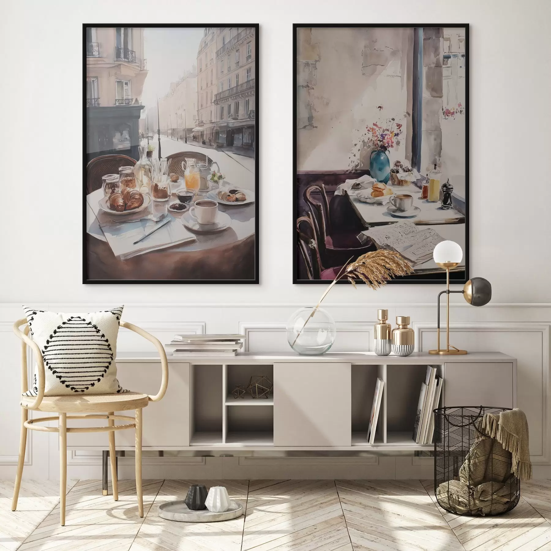 murales de pared desayuno en París d00736