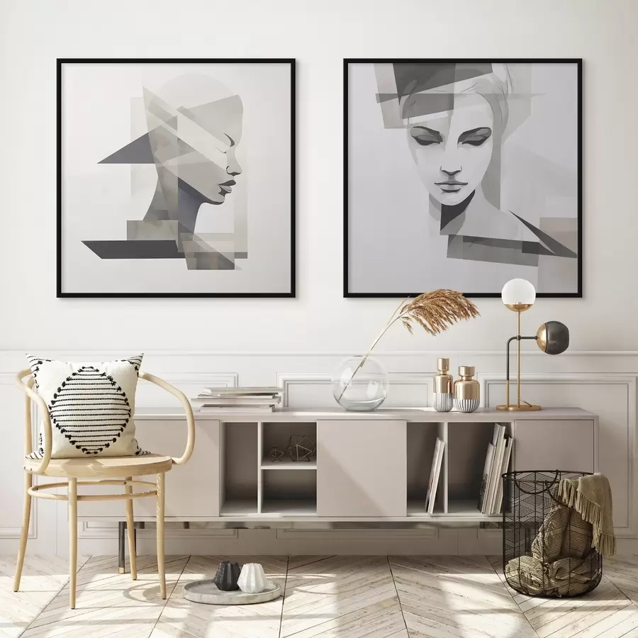 murales de pared Retrato abstracto d00753