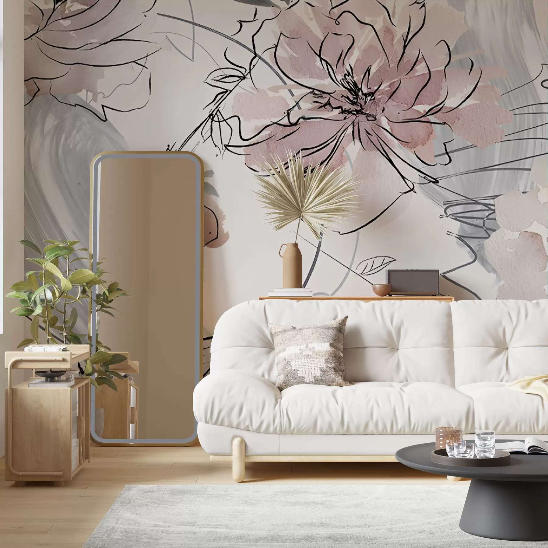 murales de pared Flores de acuarela u71515