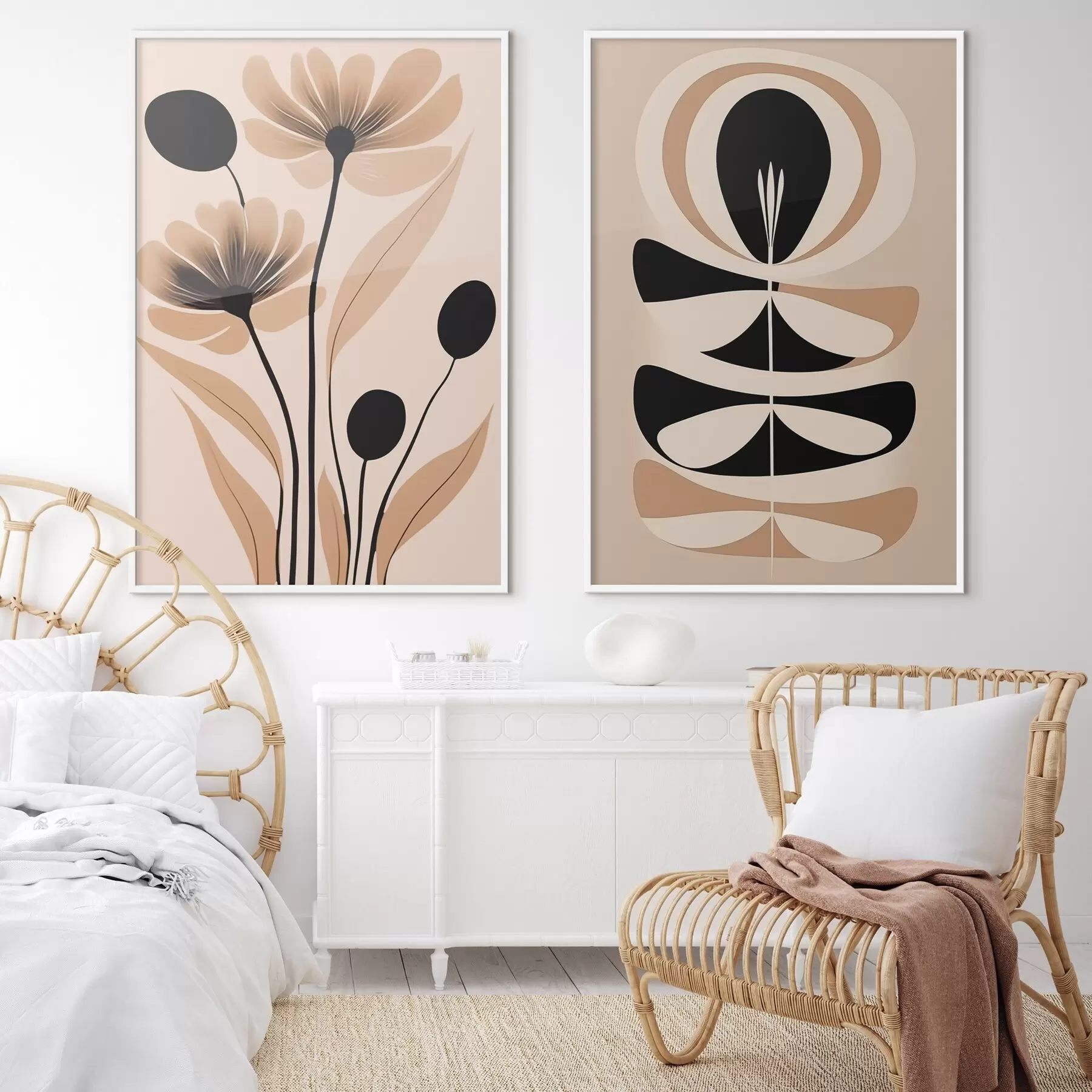 murales de pared flores abstractas d00773