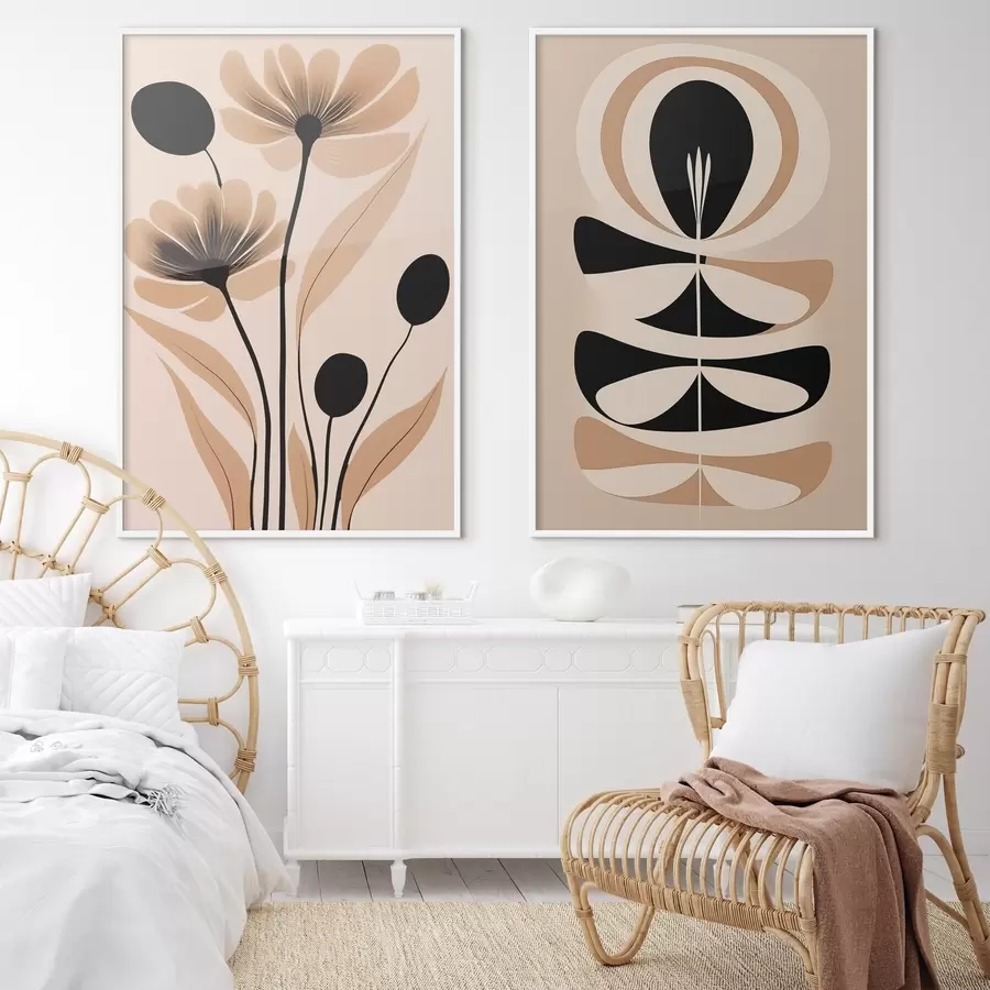 murales de pared flores abstractas d00773