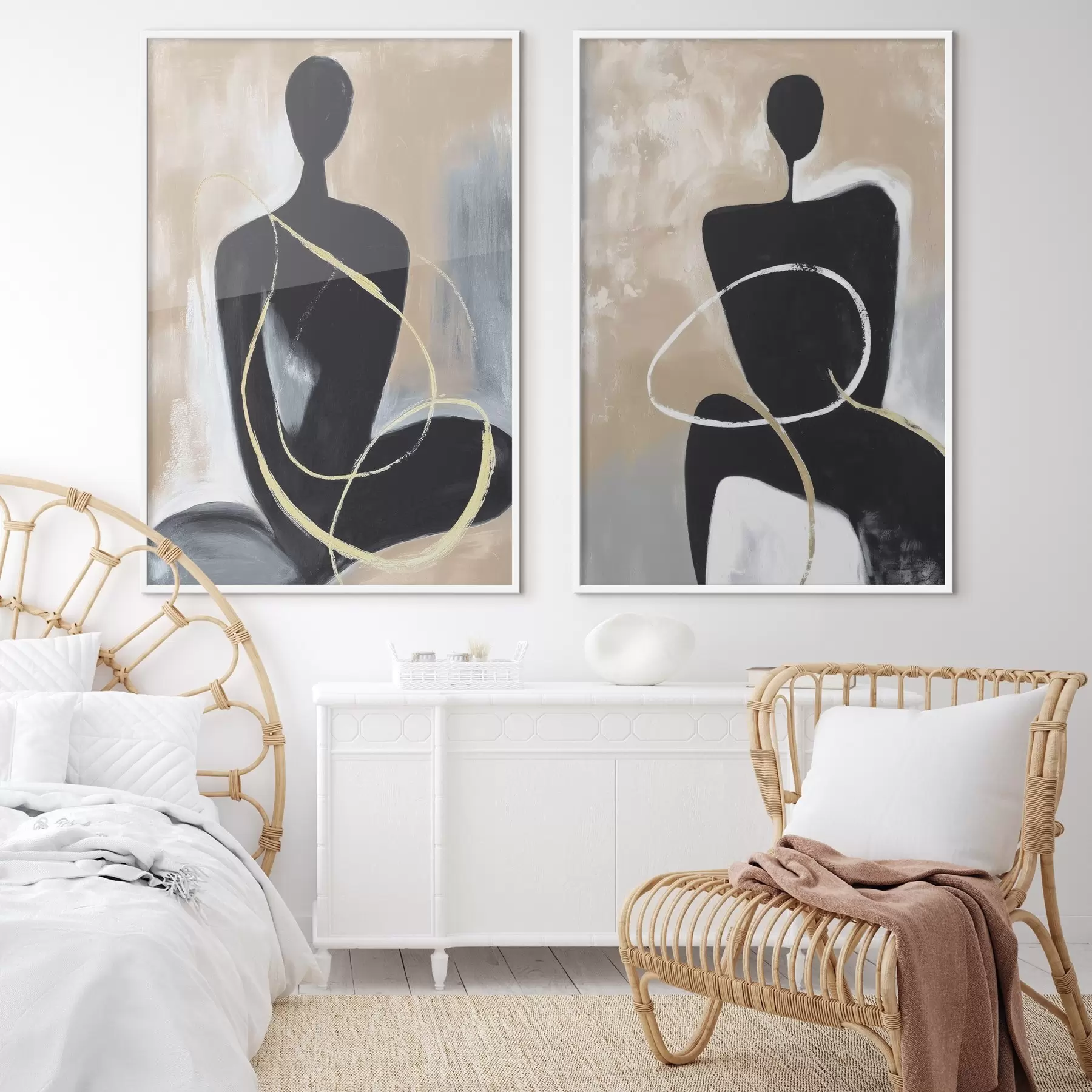 murales de pared siluetas abstractas d00719