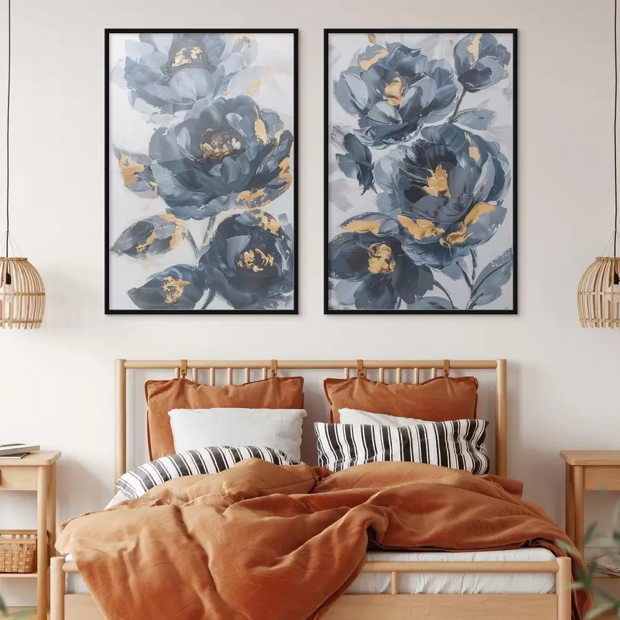 murales de pared Grandes flores abstractas d00782