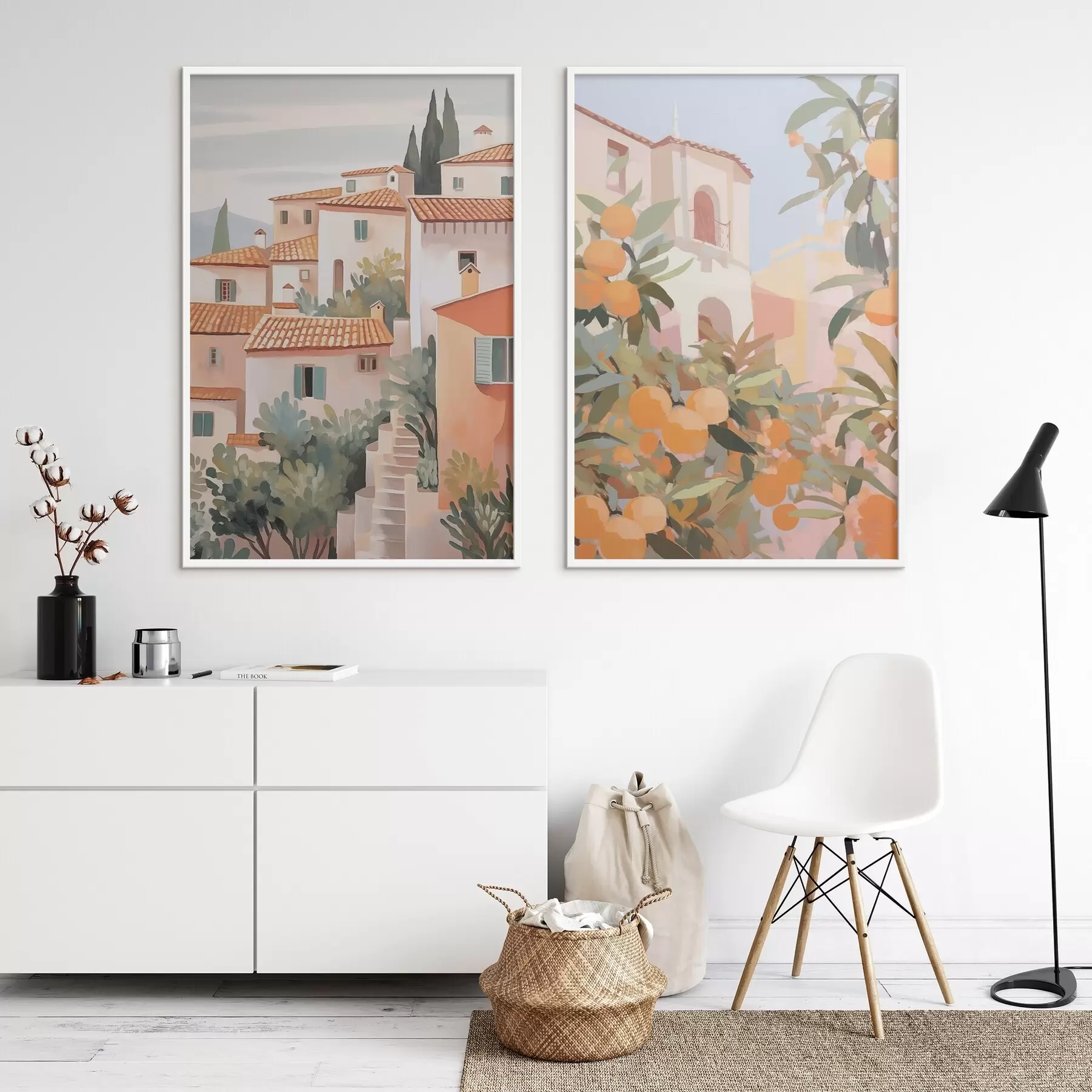 murales de pared Casas en medio del jardín d00791