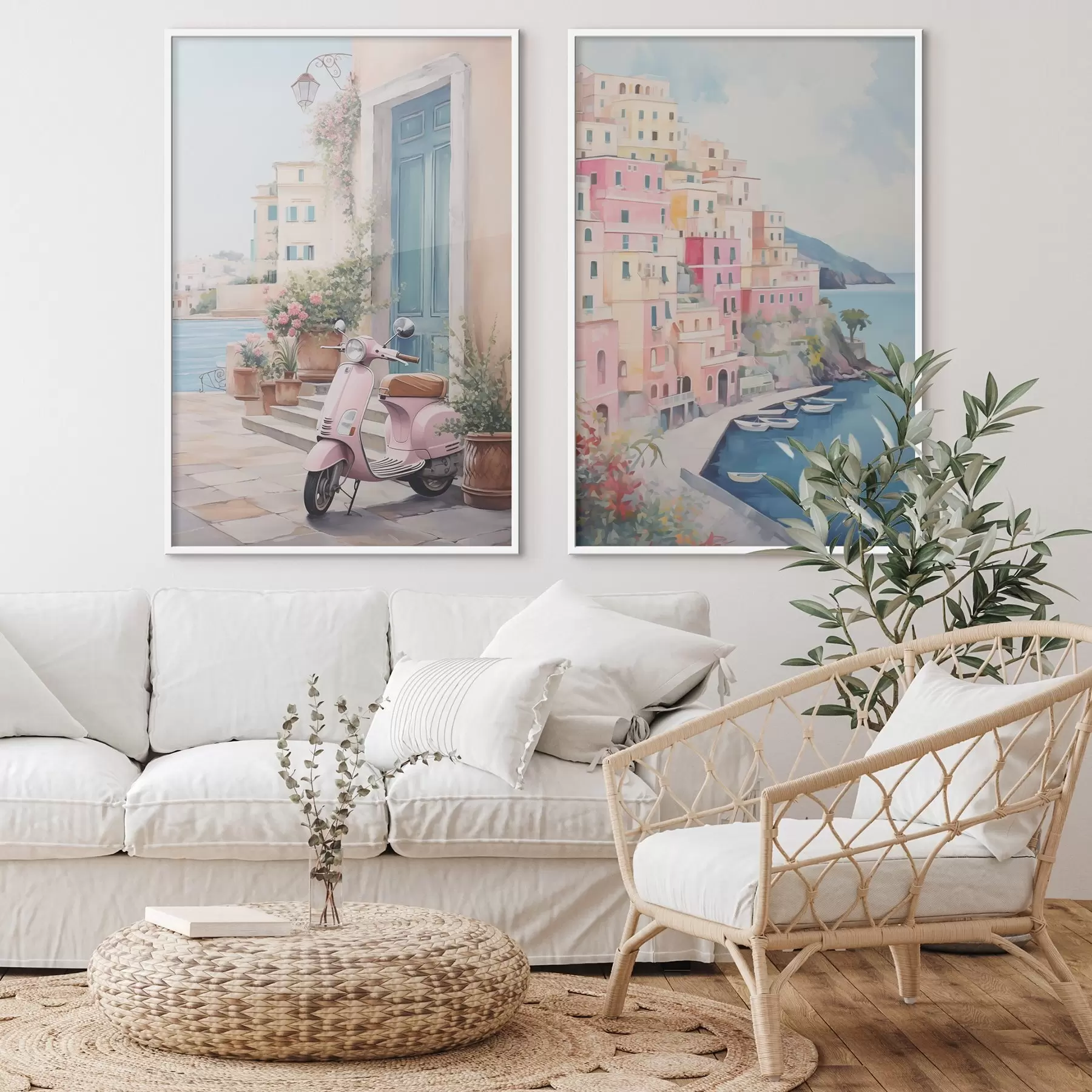 murales de pared Pueblo costero d00794