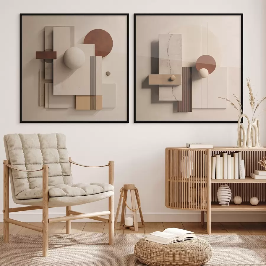 murales de pared Geometría y abstracción en estilo minimalista d00743