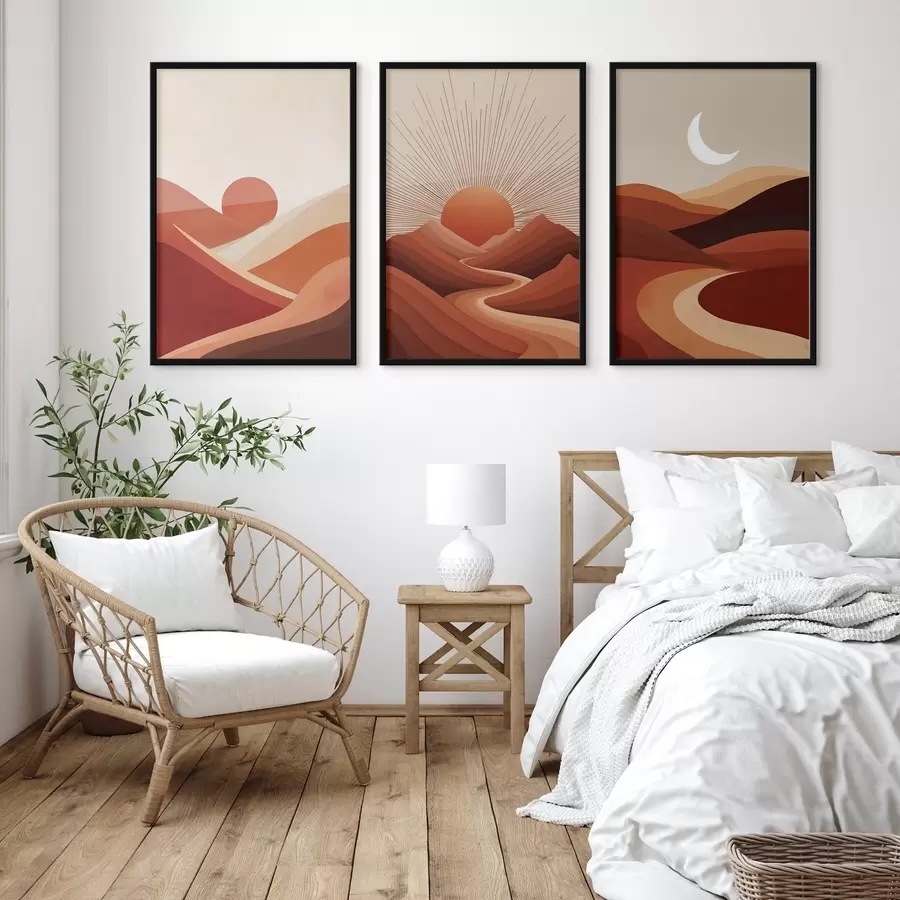 murales de pared Sol abstracto en líneas d00606