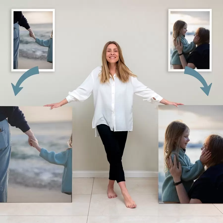 murales de pared Retrato familiar a partir de una foto por encargo s47156