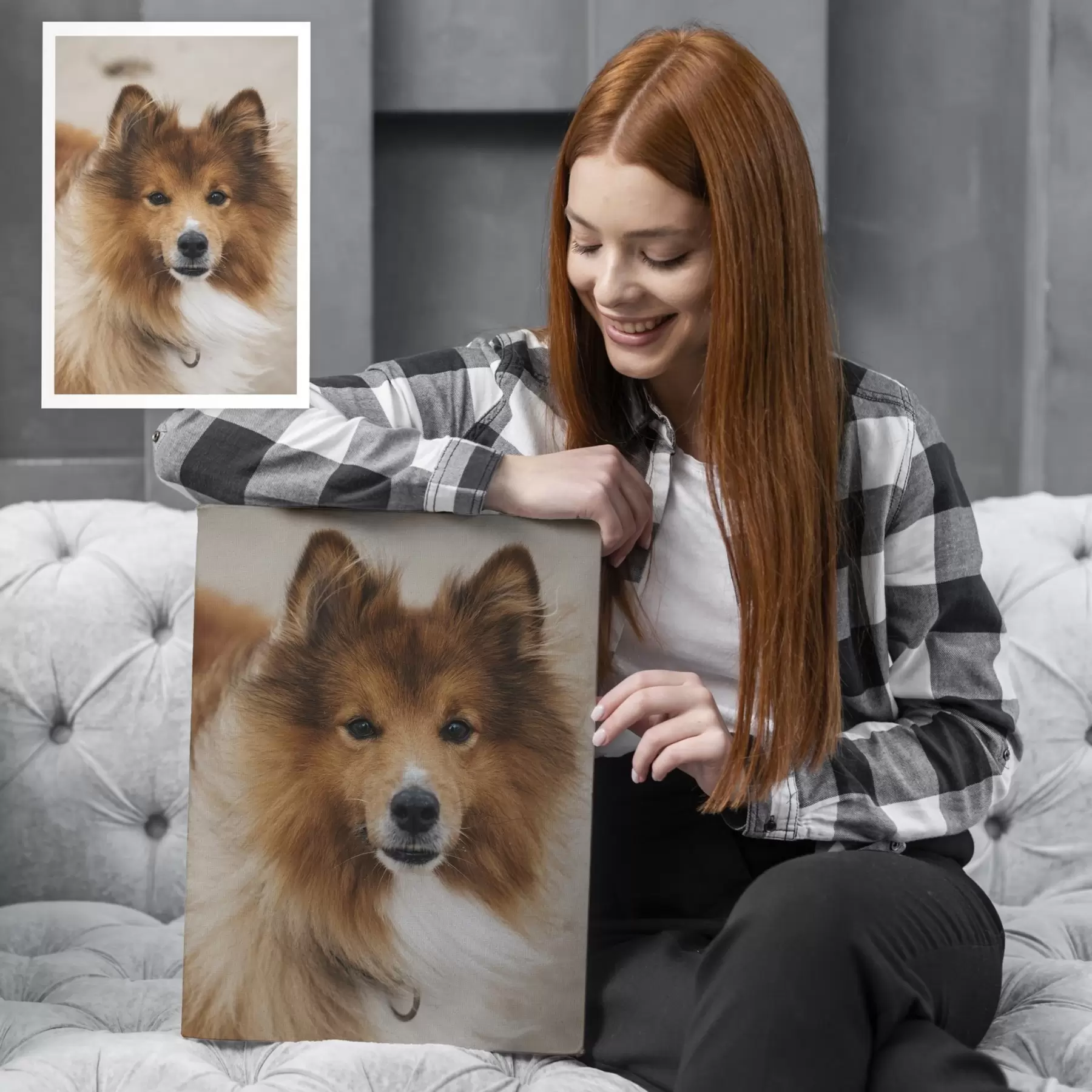 murales de pared Tu perro hecho a medida a partir de tu foto s47157
