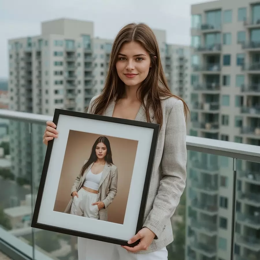 murales de pared Retrato a partir de tu propia foto en la pared s47159