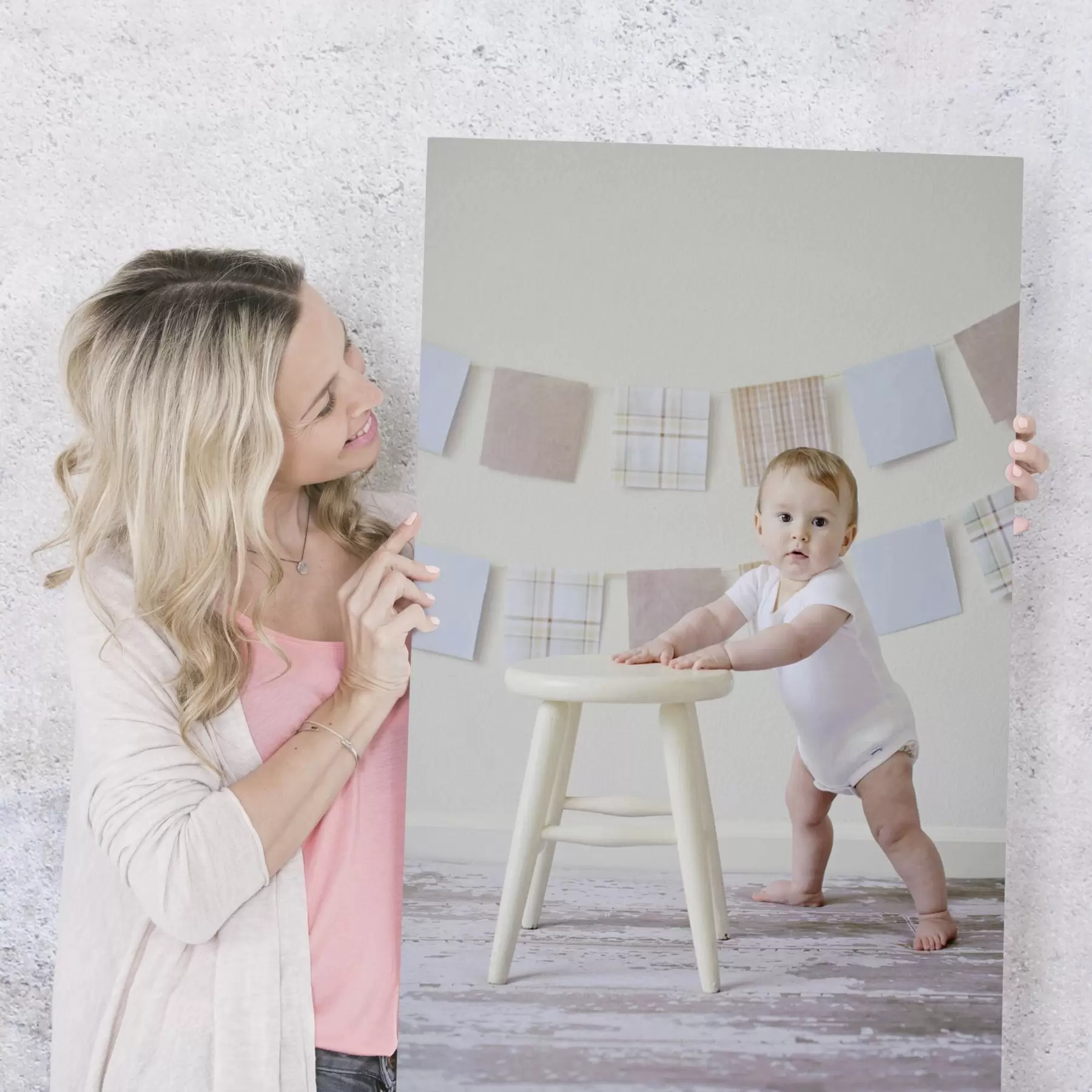 murales de pared Una foto de tu hijo en lienzo s47172