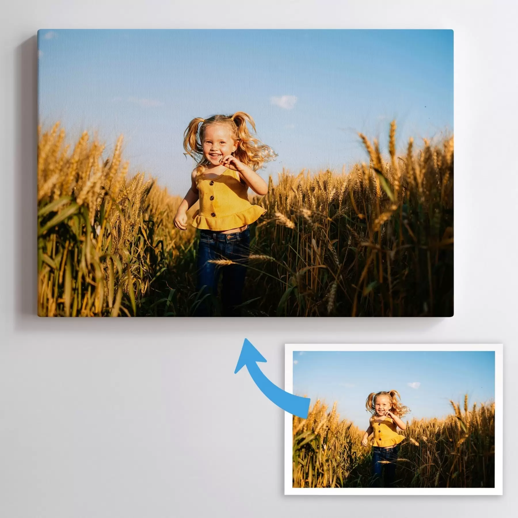 murales de pared Una foto de tu hijo en lienzo s47182