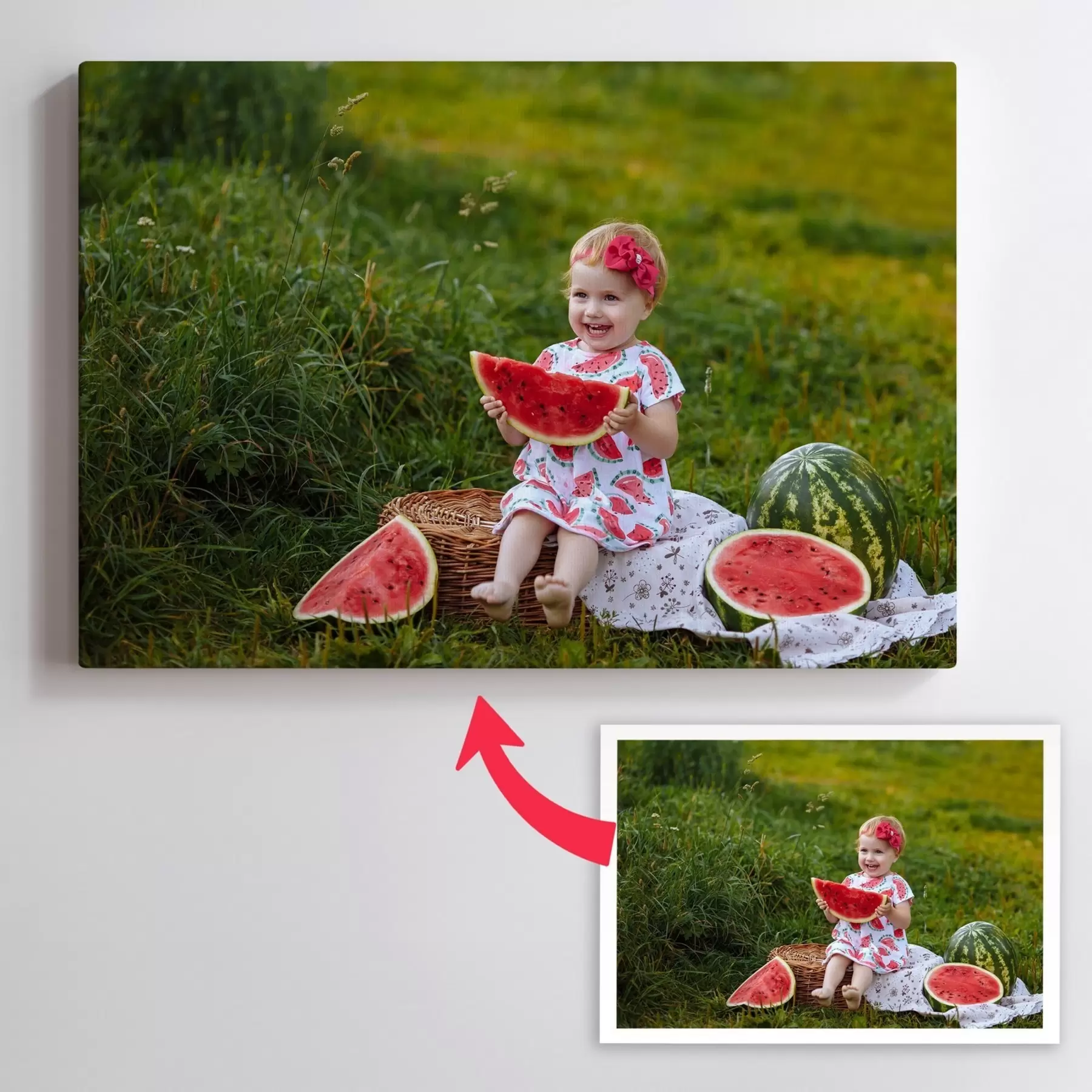 murales de pared Una foto de tu hijo en lienzo s47187