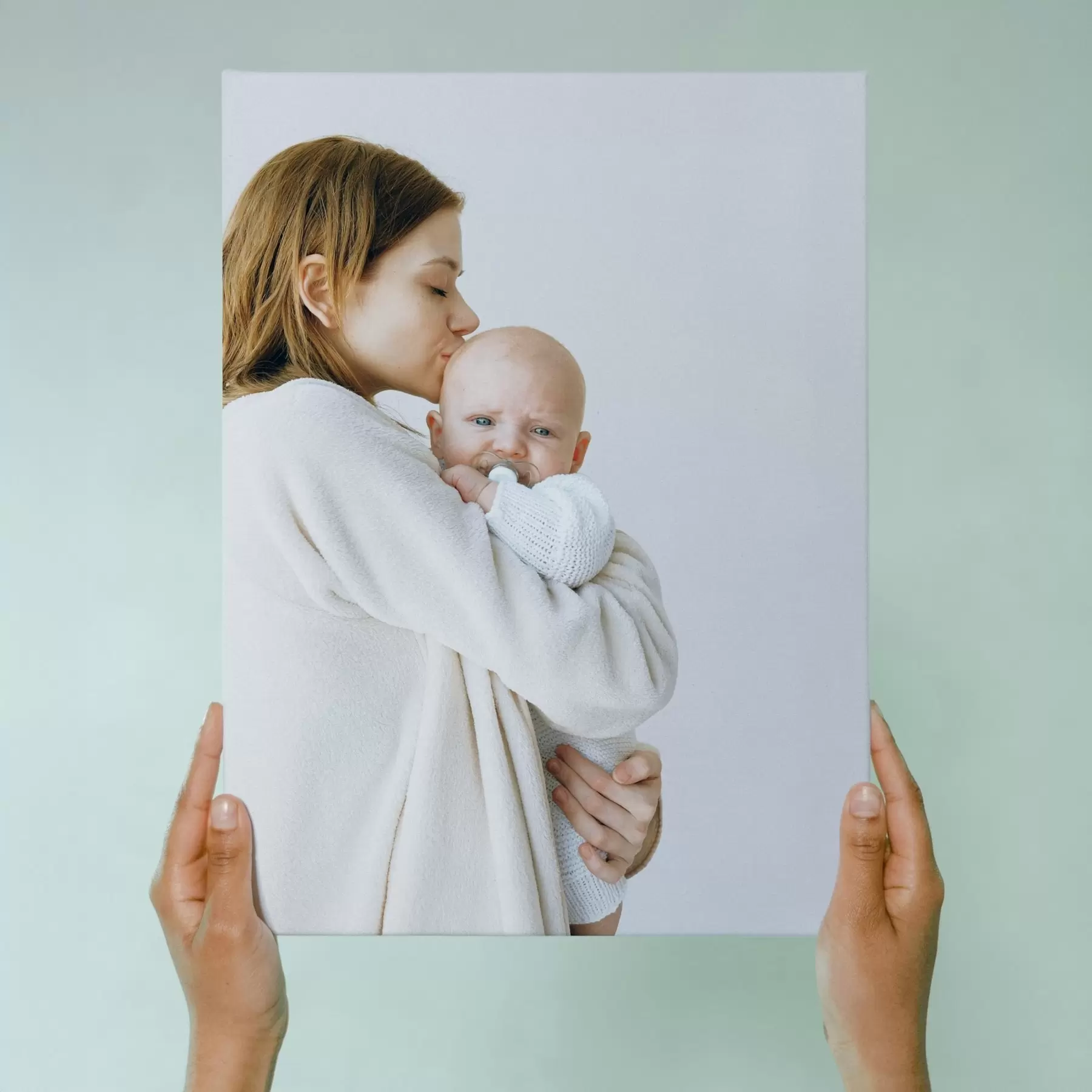 murales de pared Una foto de tu hijo en lienzo s47199