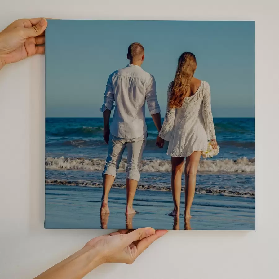 murales de pared Regalo para una pareja basado en una foto sobre lienzo s47202