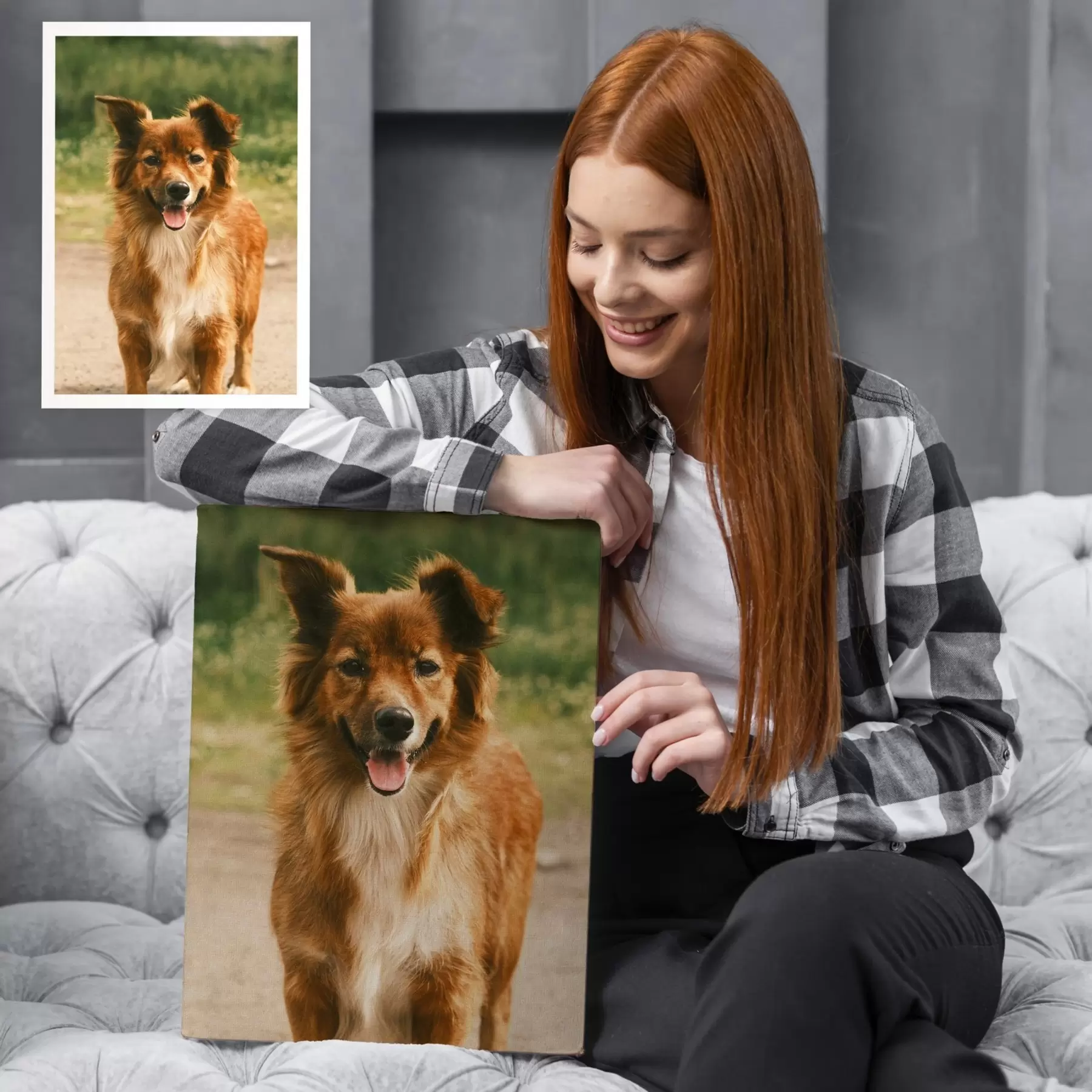 murales de pared Tu perro hecho a medida a partir de tu foto s47214