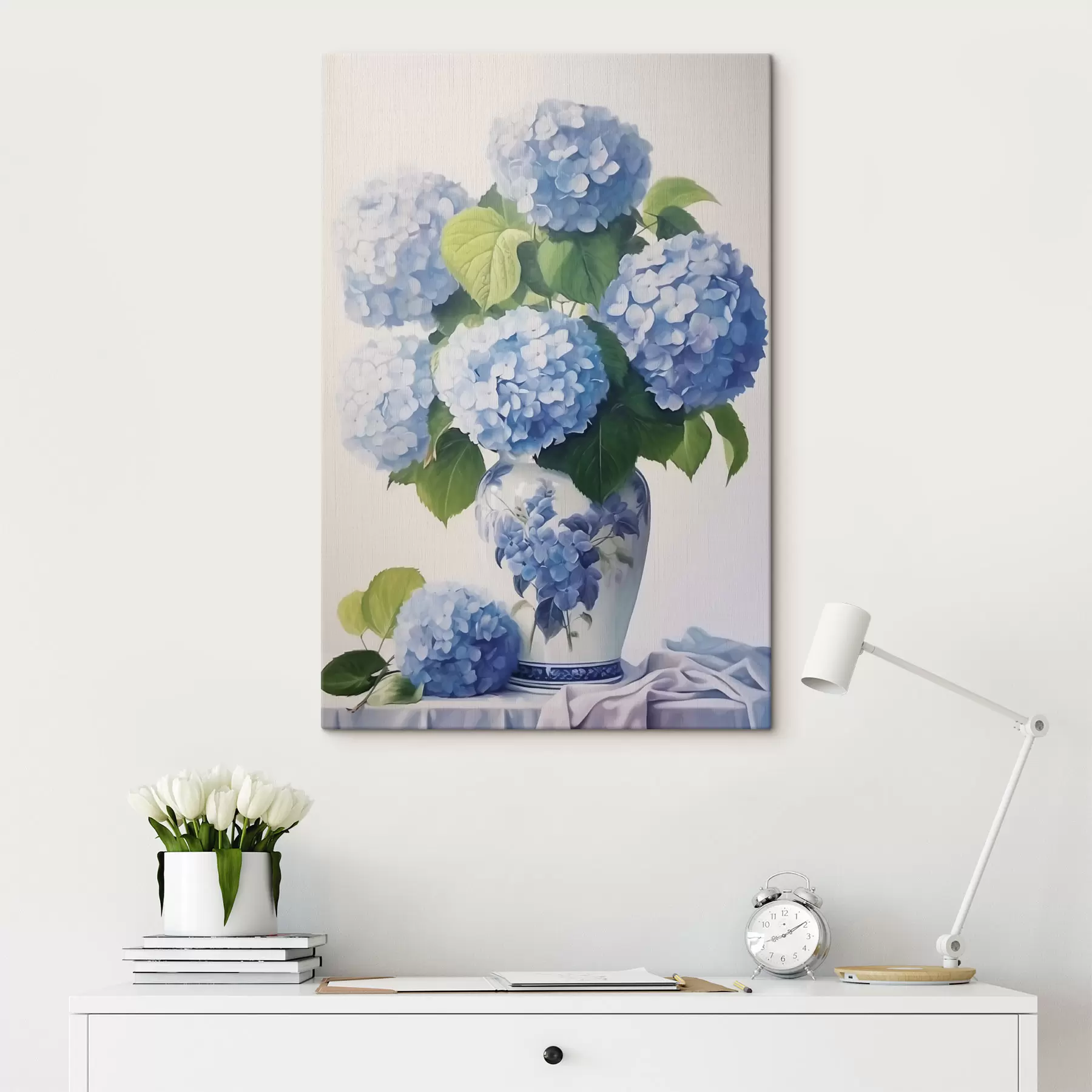 murales de pared Hortensias en jarrón s47360