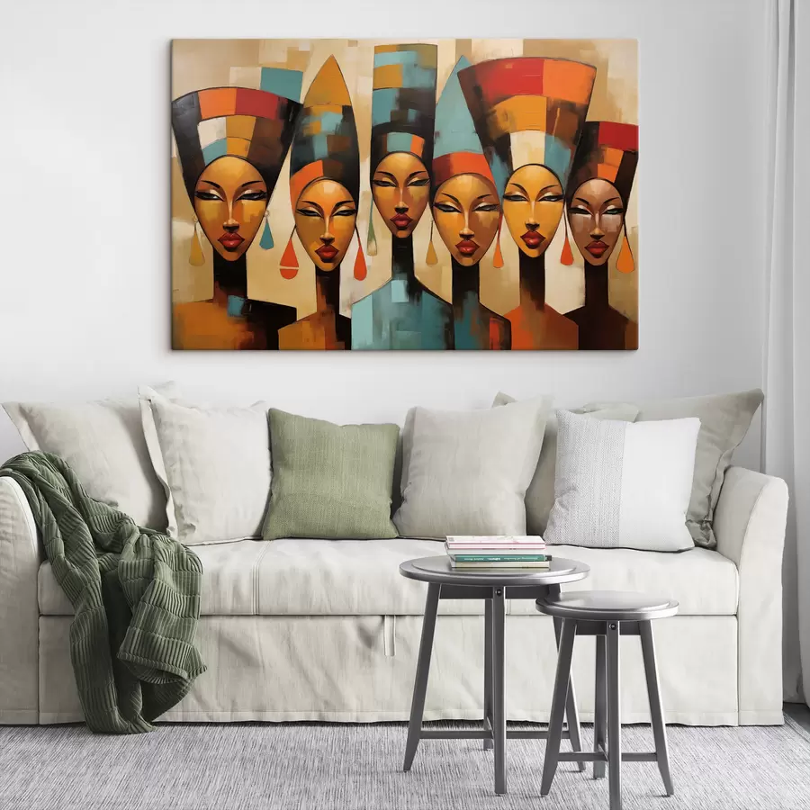 murales de pared Retrato de mujeres al estilo africano s47387