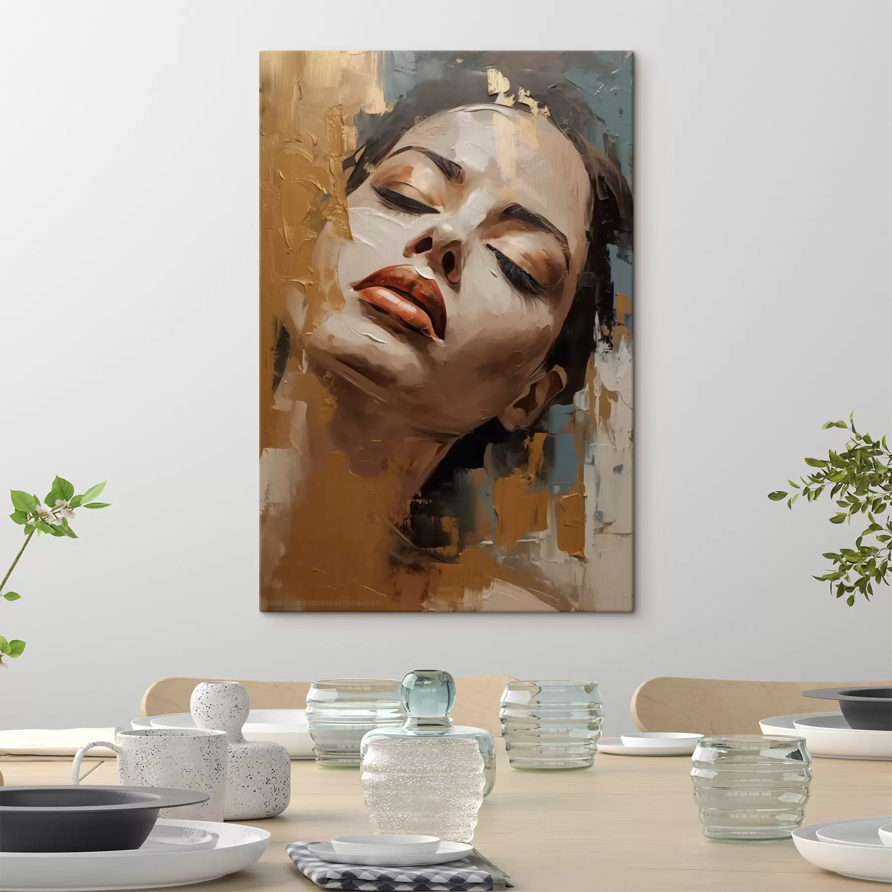 murales de pared Retrato abstracto de una niña s47392