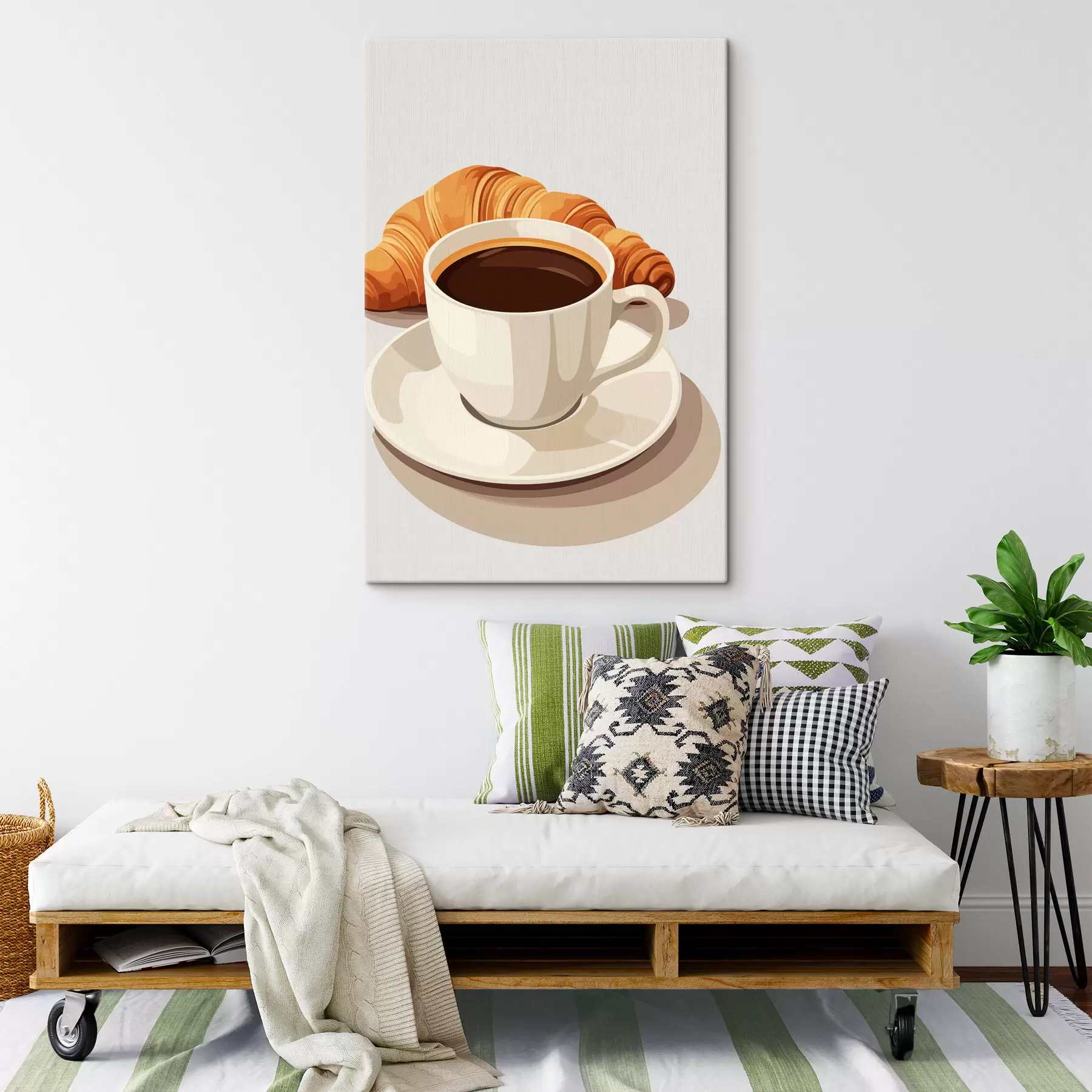 murales de pared Café con croissant s47397