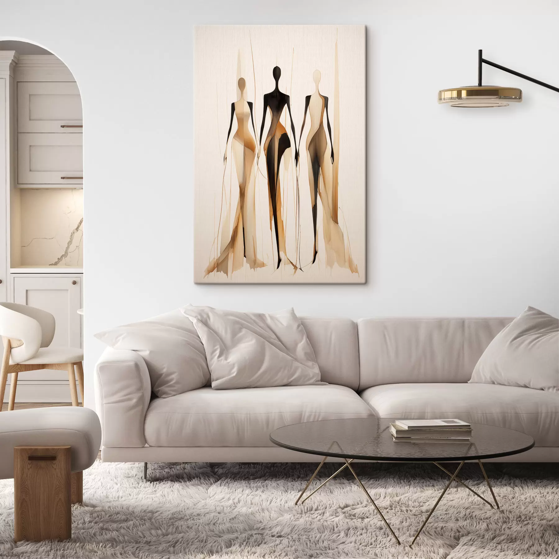 murales de pared Tres siluetas s47401