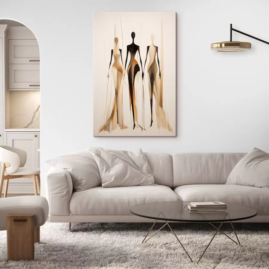 murales de pared Tres siluetas s47401