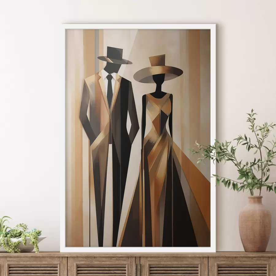 murales de pared pareja abstracta f47356