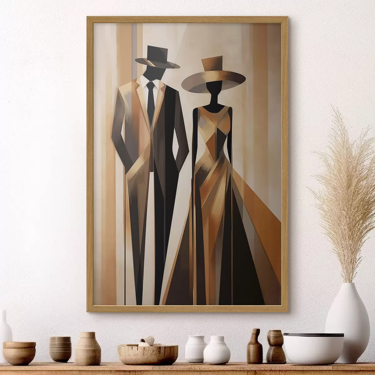 Poster pareja abstracta f47356