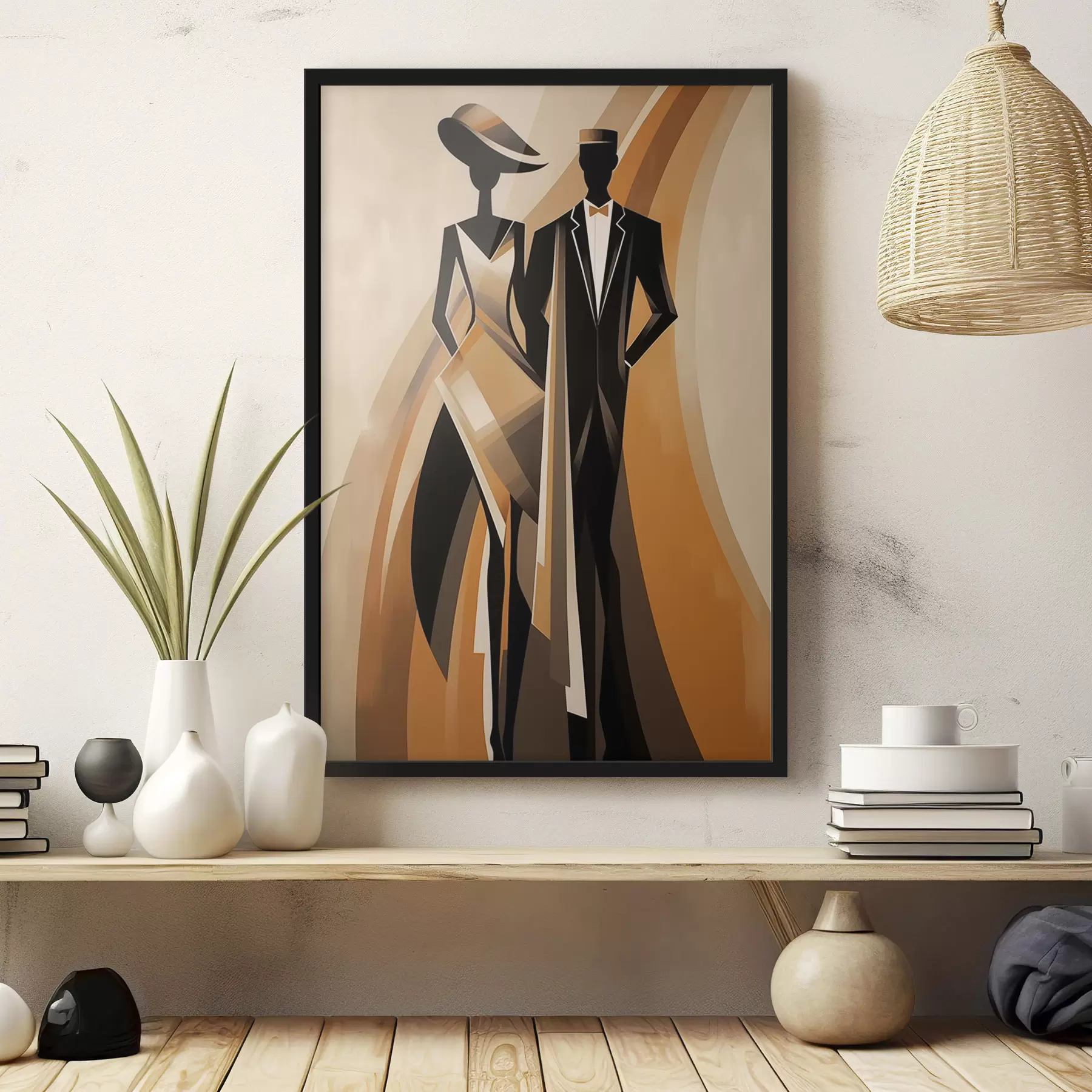 murales de pared pareja abstracta f47357