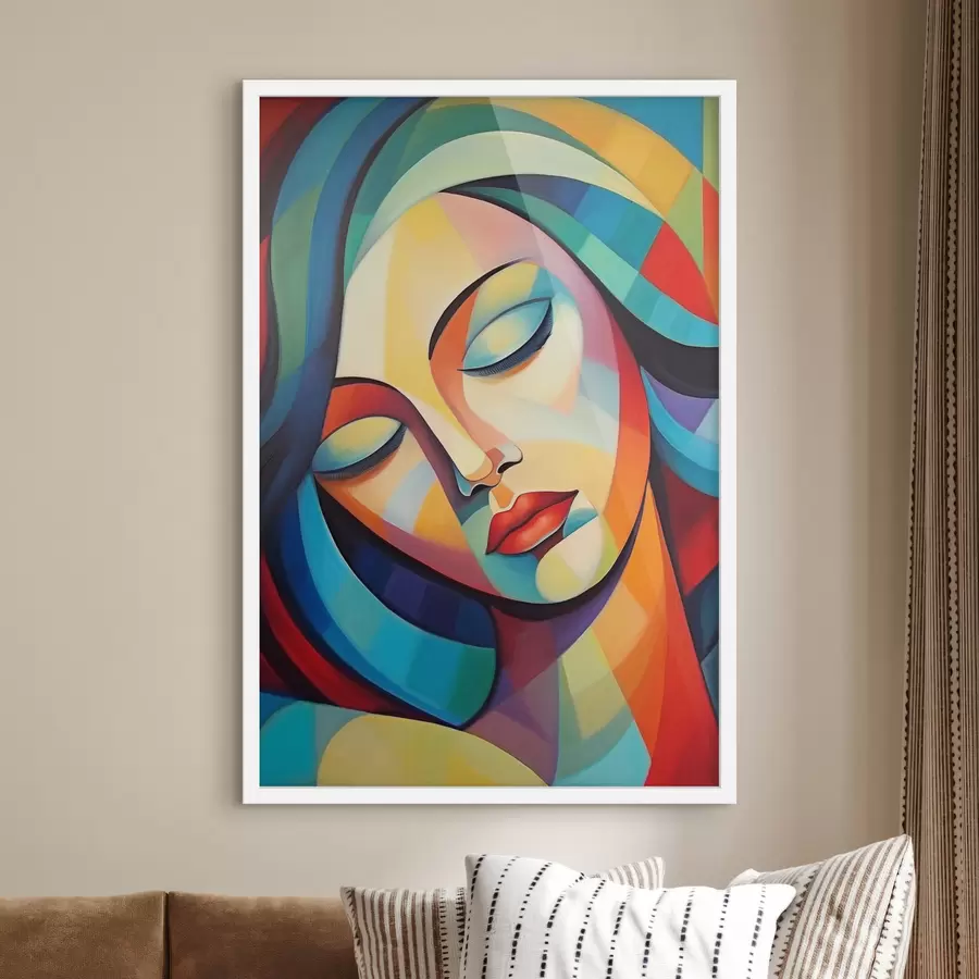 murales de pared Retrato abstracto de una niña f47363
