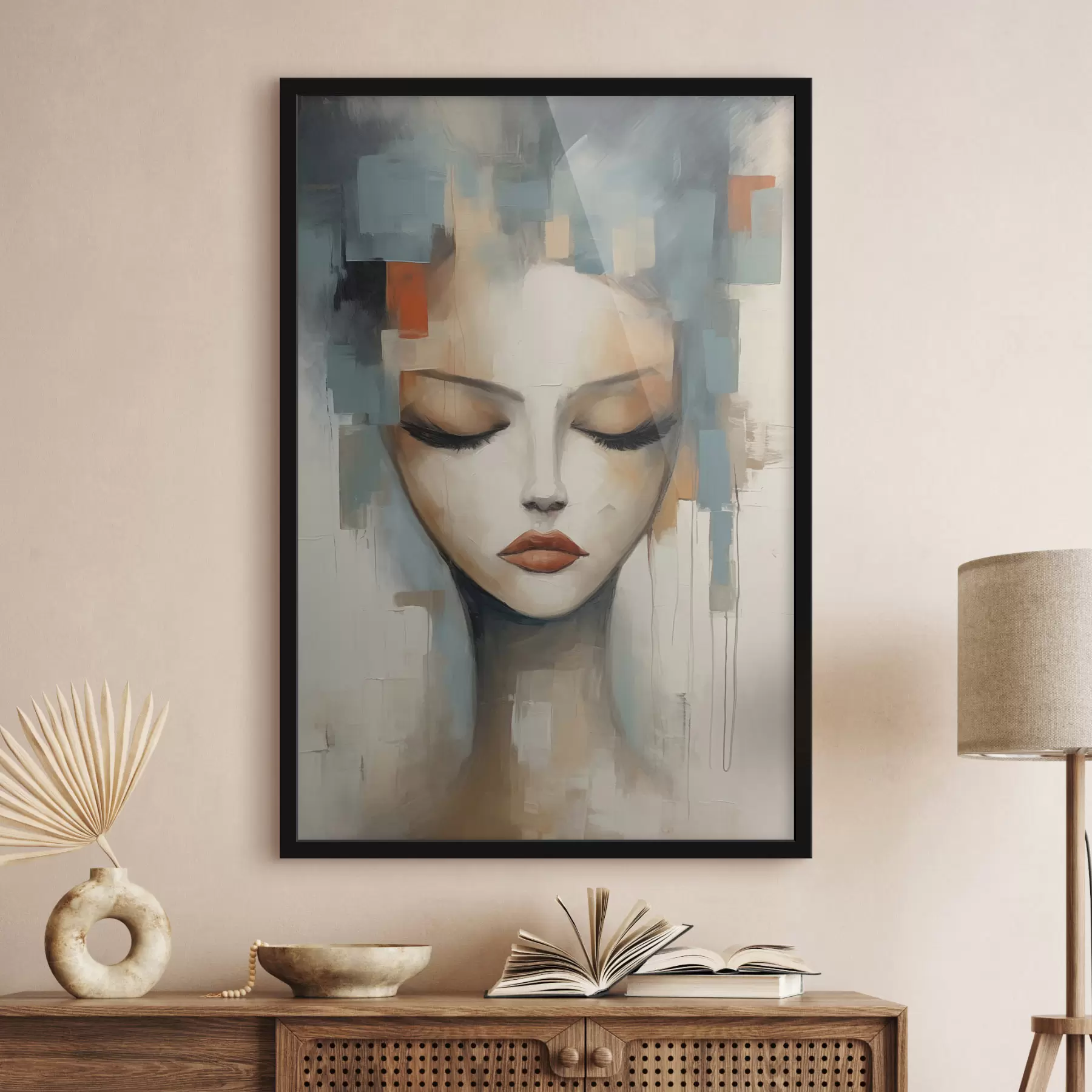 murales de pared Retrato abstracto de una niña f47364