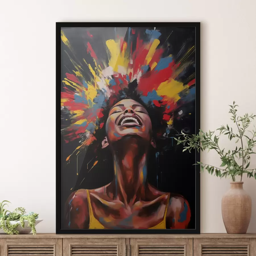 murales de pared Explosión de pintura de colores f47368