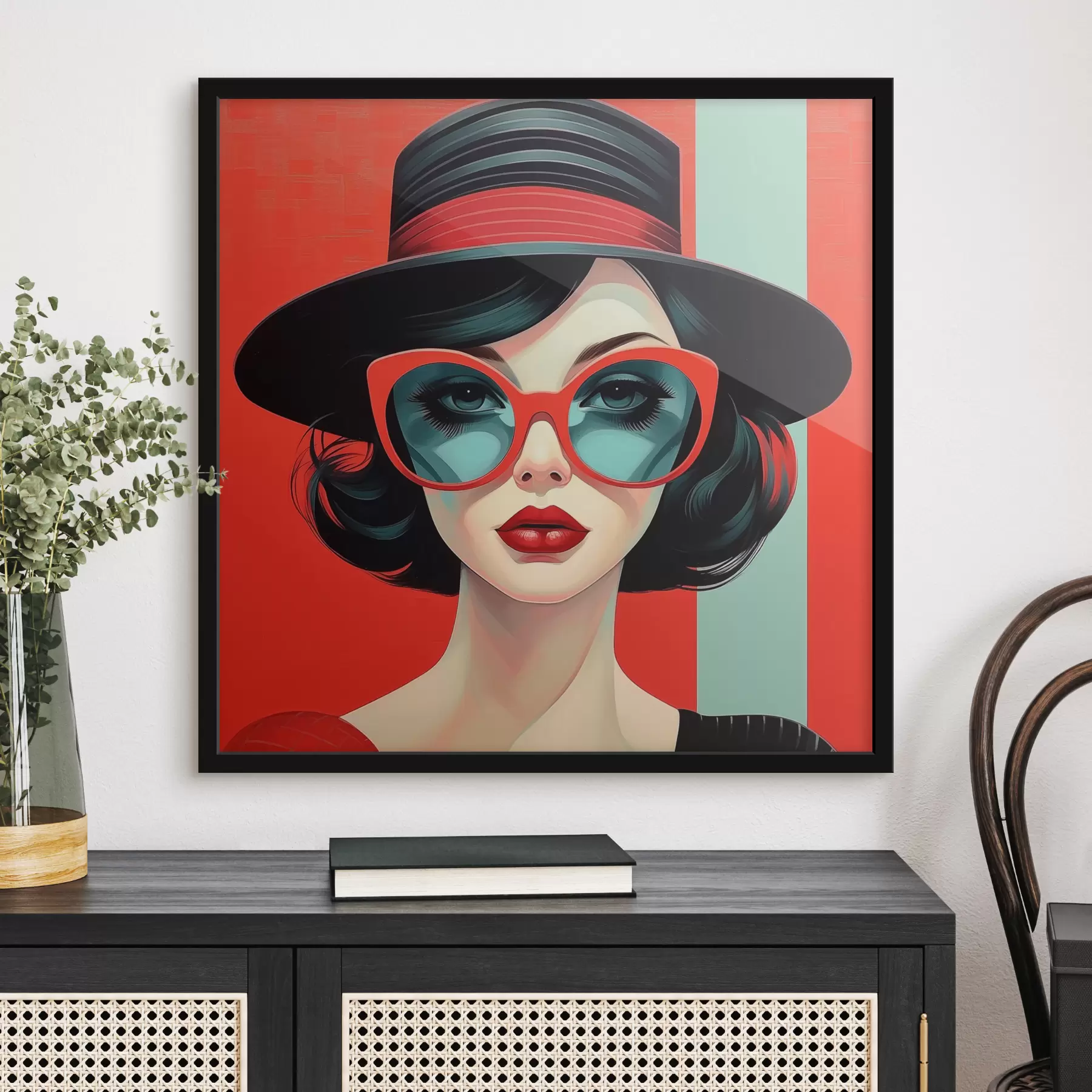 murales de pared Chica pop art f47384