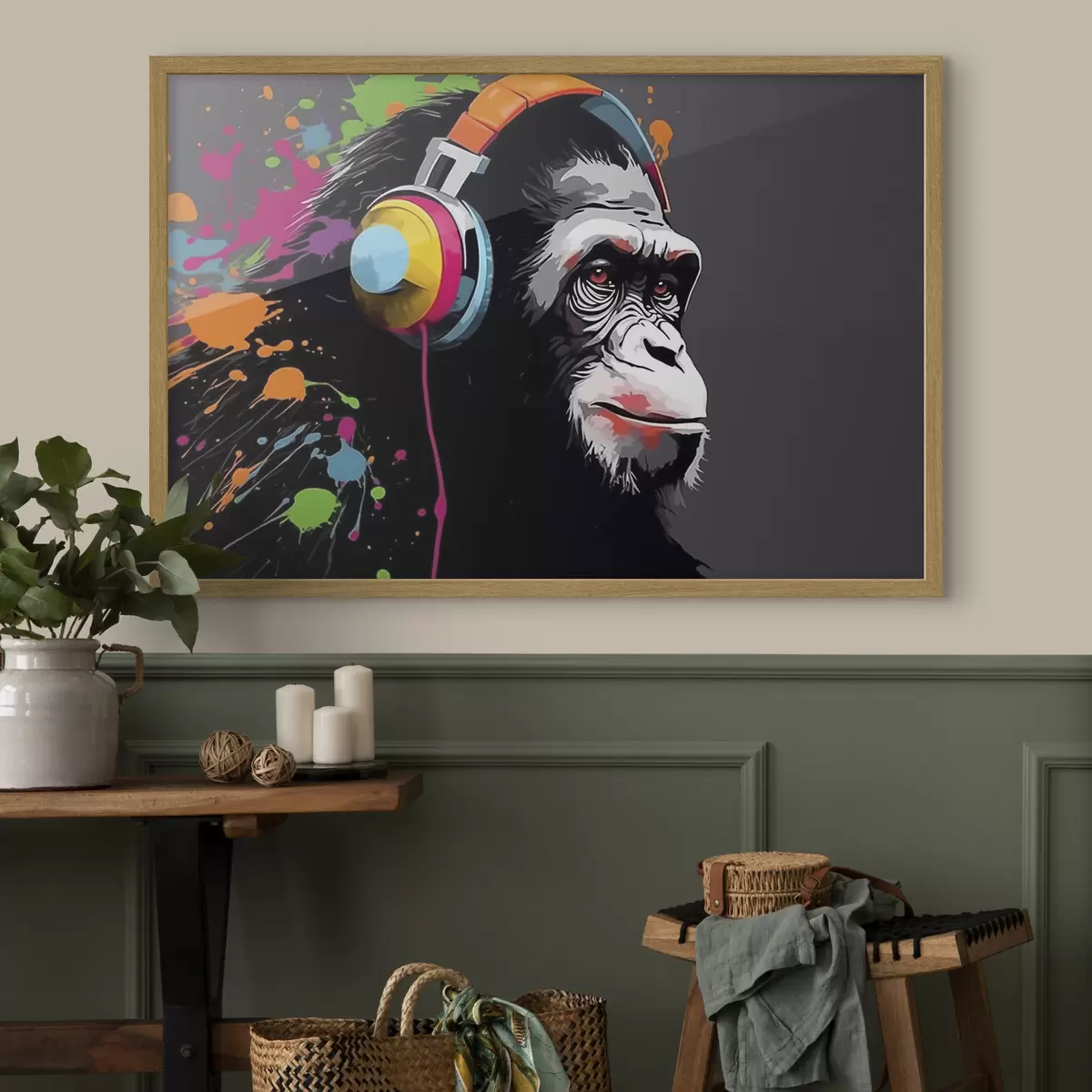 Poster Mono con auriculares f47385