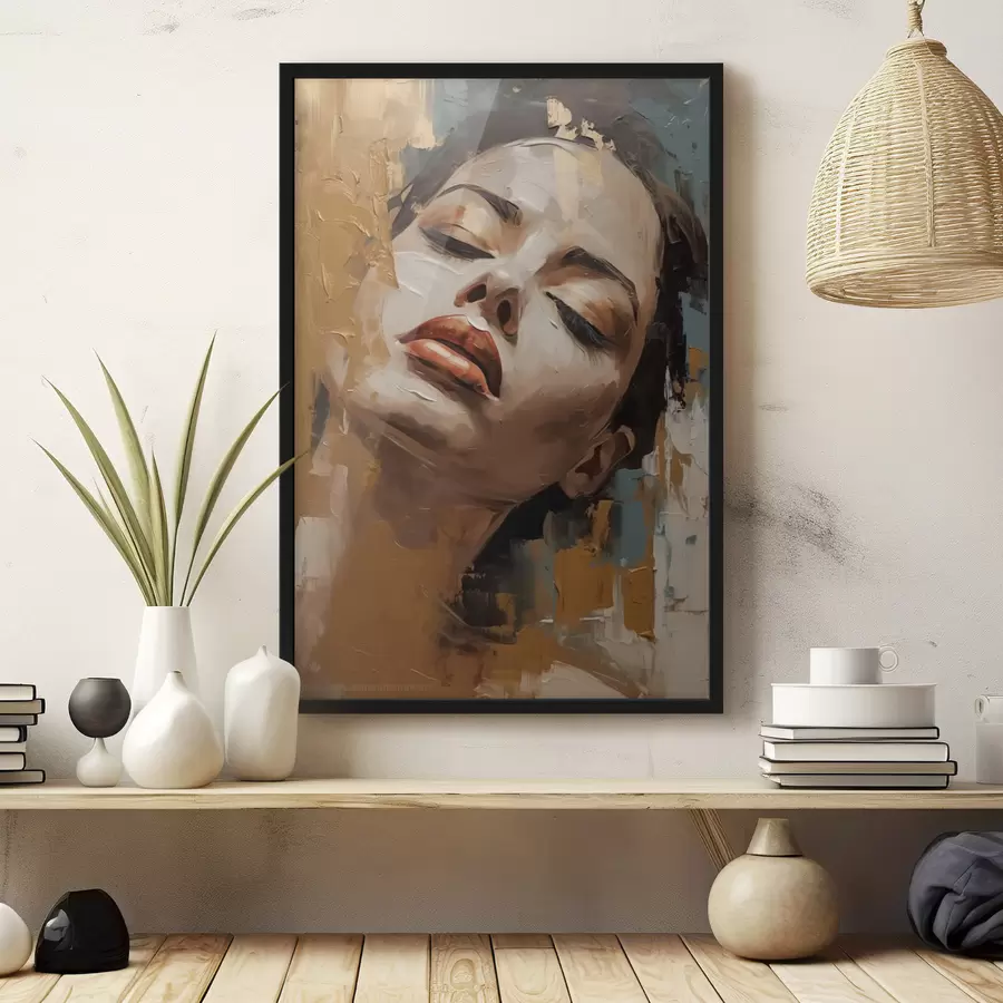 murales de pared Retrato abstracto de una niña f47392