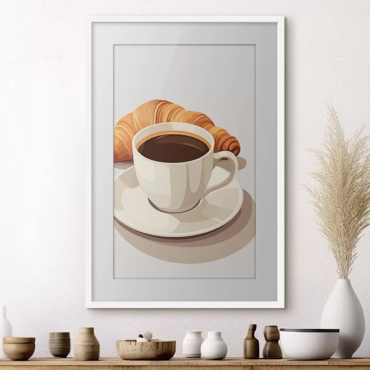 Poster Café con croissant f47397