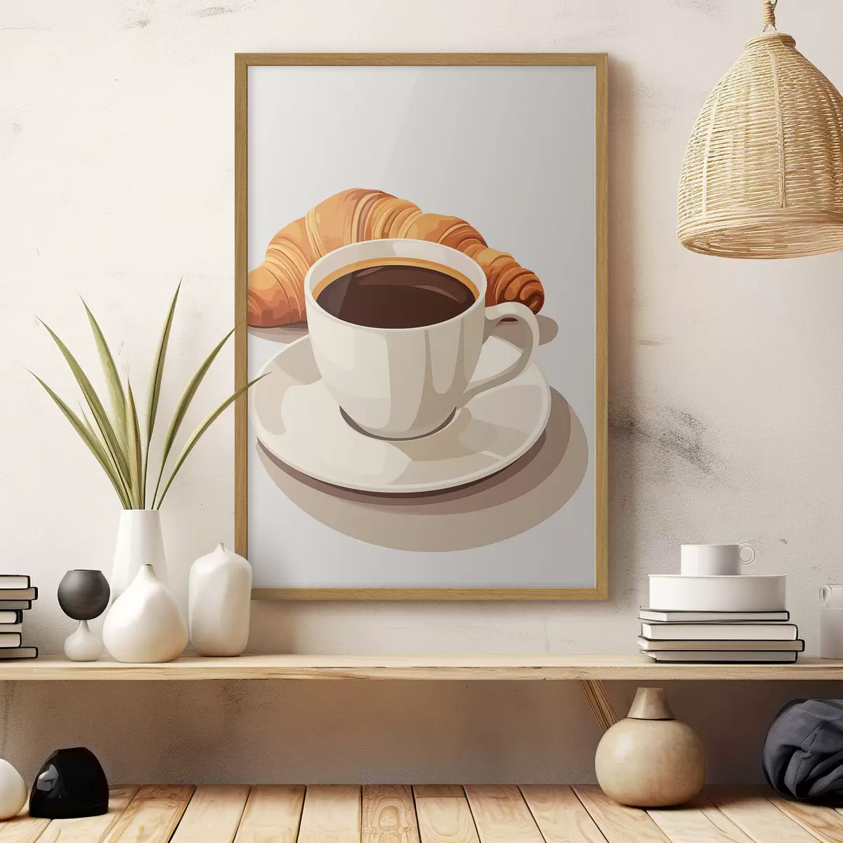 Poster Café con croissant f47397