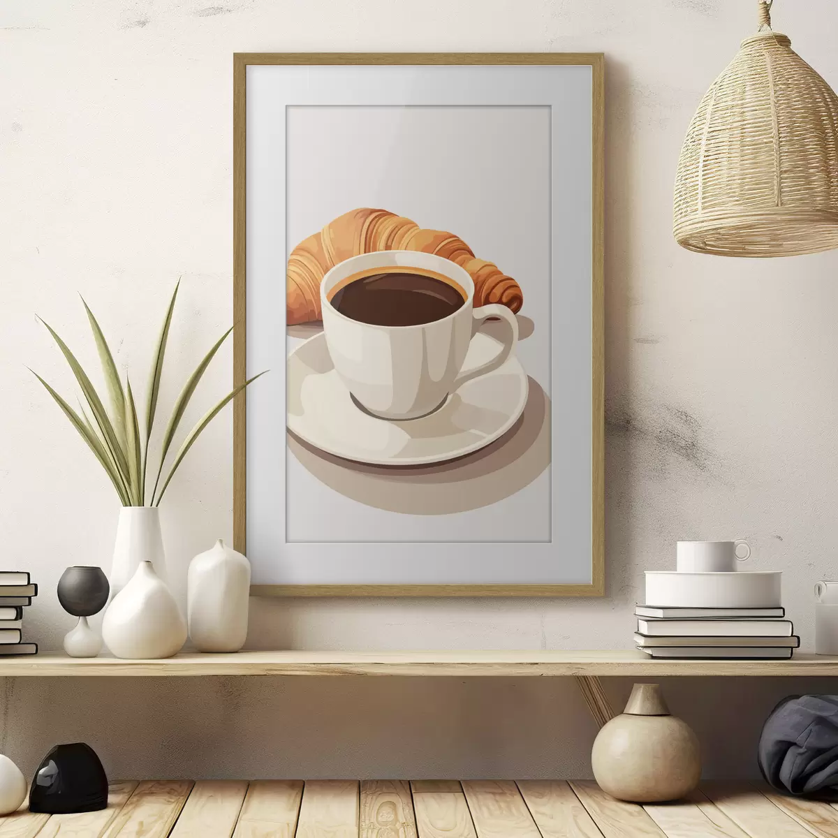 Poster Café con croissant f47397