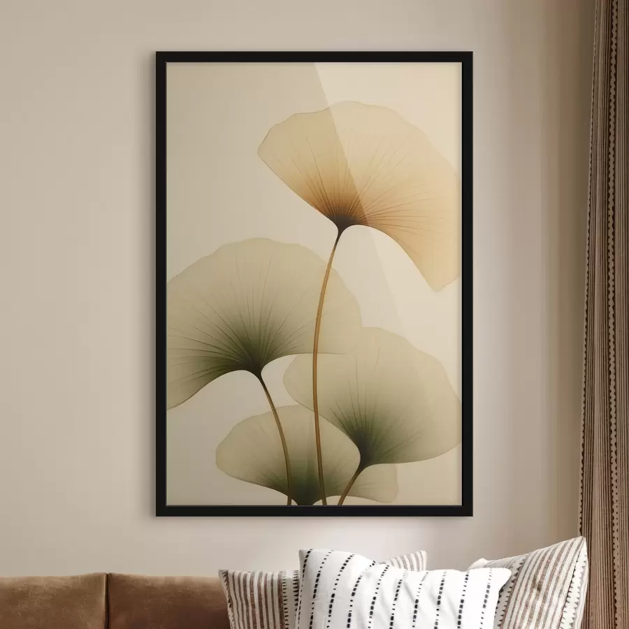 murales de pared Hojas de ginkgo f47398