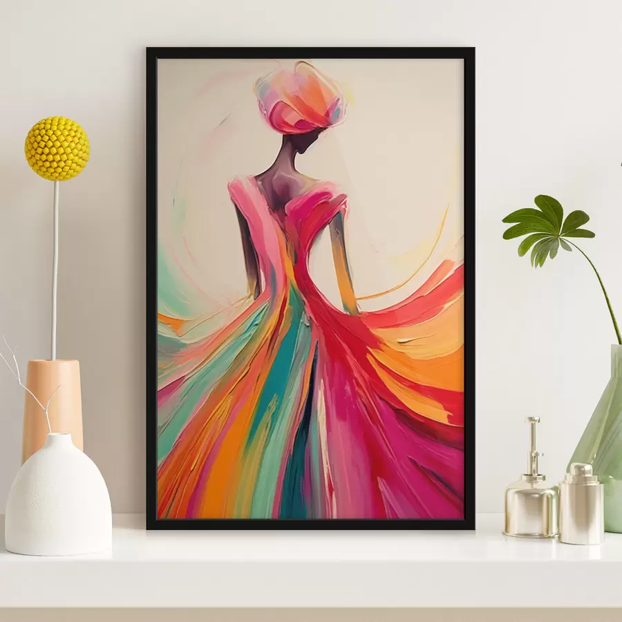 murales de pared Chica abstracta f47400