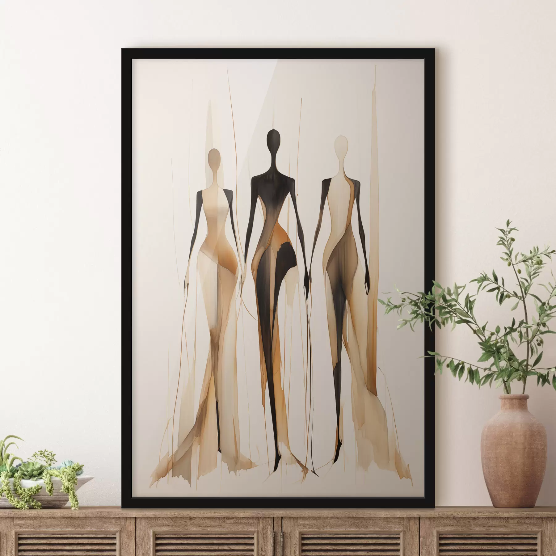 murales de pared Tres siluetas f47401